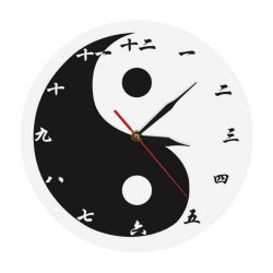 Reloj de Pared de Yin Yang con Números Chinos Yin Yang