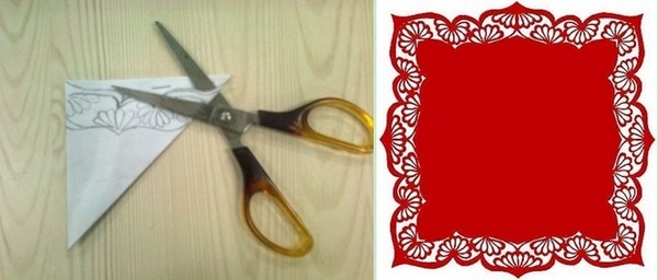 Recortar trazos exteriores, después el interior