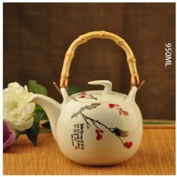 Tetera de Cerámica, Asa de Cobre, Tamaño Grande