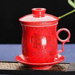 Taza de Té de Porcelana China Jingdezhen, Hecha a Mano