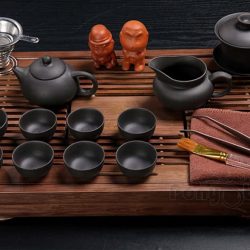 Juego de Té Yixing Zisha con Bandeja de Té de Madera