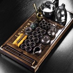 Juego de té Gongfu de Arcilla Morada con Cocina de Inducción