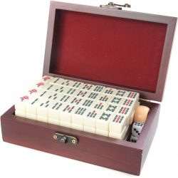 Set de Mahjong, Piezas de Imitación de Marfil Blanco