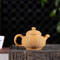 Tetera China de Bambú y Barro