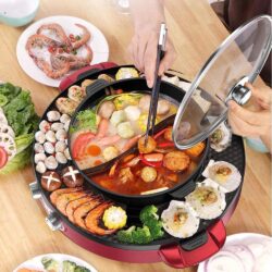 Barbacoa Hot Pot Separación Doble Eléctrica