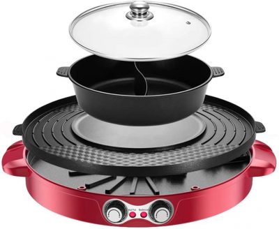 Barbacoa Hot Pot Separación Doble, Eléctrica, Multifuncional, Gran Capacidad - Imagen 2
