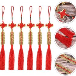 Colgantes de La Fortuna con Nudo Chino Rojo de La Buena Suerte