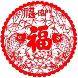 Recorte de Papel Chino para Puertas y Ventanas