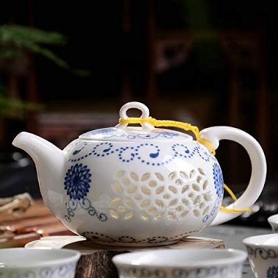 Exquisito Juego de Té de Porcelana China: Tetera + 2 Tazas - Imagen 2