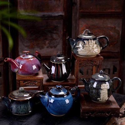 Tetera de Porcelana China Esmaltada - Imagen 2