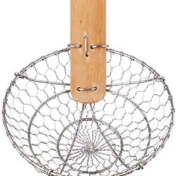 Colador de Cuchara Araña con Mango de Bambú