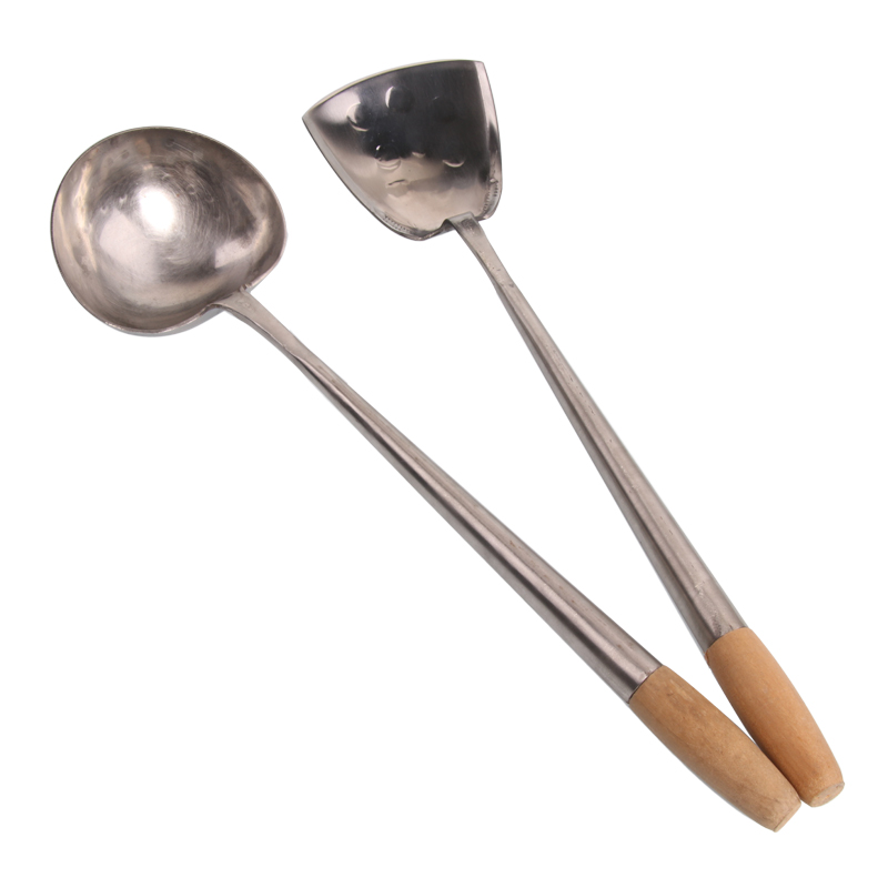 Espátula y cucharón para wok