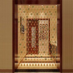 Cortina de Cuentas de Madera y Monedas de Bronce Estilo Chino