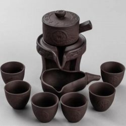Juego de Té Chino Semiautomático de Arcilla Púrpura