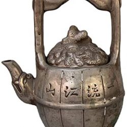 Tetera China de Cobre Puro Chapado en Plata