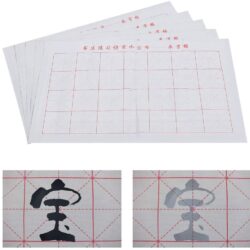 5 Papeles Cuadriculado de Tela Mágica para Caligrafía China