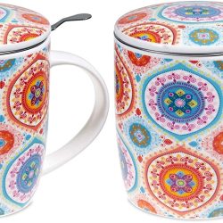 Juego 2 Tazas Té Mandala de Porcelana China