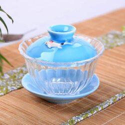 Gaiwan Kung Fu de Cerámica Celadón y Vidrio