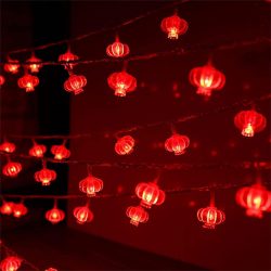 Guirnalda de Linternas Rojas Chinas LED