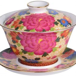 Gaiwan Jingdezhen Tazón de té pintado a mano