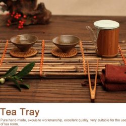 Bandejja de Té de Bambú con Textura Natural