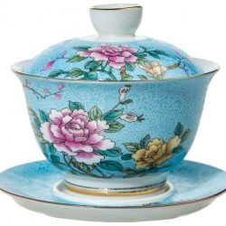 Gaiwan Chino Diseño de Peonía