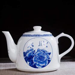 Tetera China JIngdezhen de Porcelana Azul y Blanca