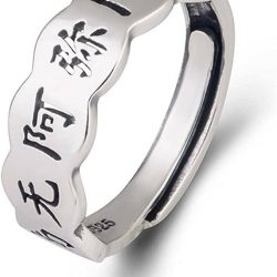 Anillo Mujer Talla de Caracteres Chinos Ajustable
