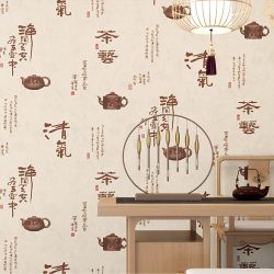 Papel Pintado de Estilo Chino Clásico Cultura del Té