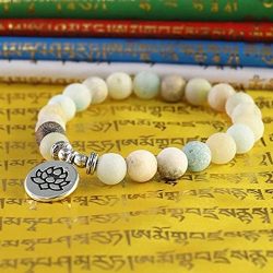 Pulsera de Cuentas de Piedra Tibetana Tradicional Budista