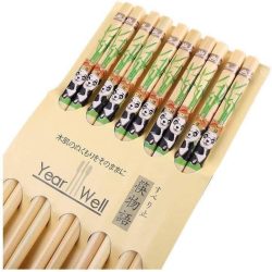 Kit de 5 Pares de Palillos Chinos diseño de Oso Panda