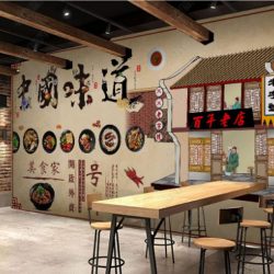 Mural Papel Pintado Decoración Restaurante Tradicional Chino