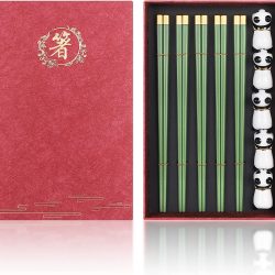 Palillos de Vidrio Reutilizables con Soporte aptos lavavajillas