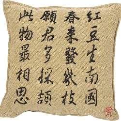 Funda de Cojín con Caracteres Chinos Colección Zen