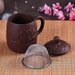 Taza de Arcilla Púrpura Yixing Retro Chino Antiguo del Dragón 440 Ml.