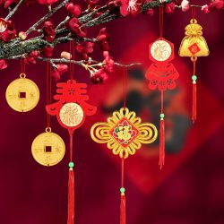 44 Piezas Año Nuevo Chino Colgantes de Nudos Chinos