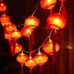 10 Farolillos Rojos LED