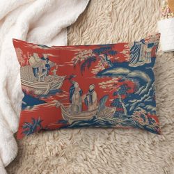 Funda de Cojín Lumbar Estilo Chino